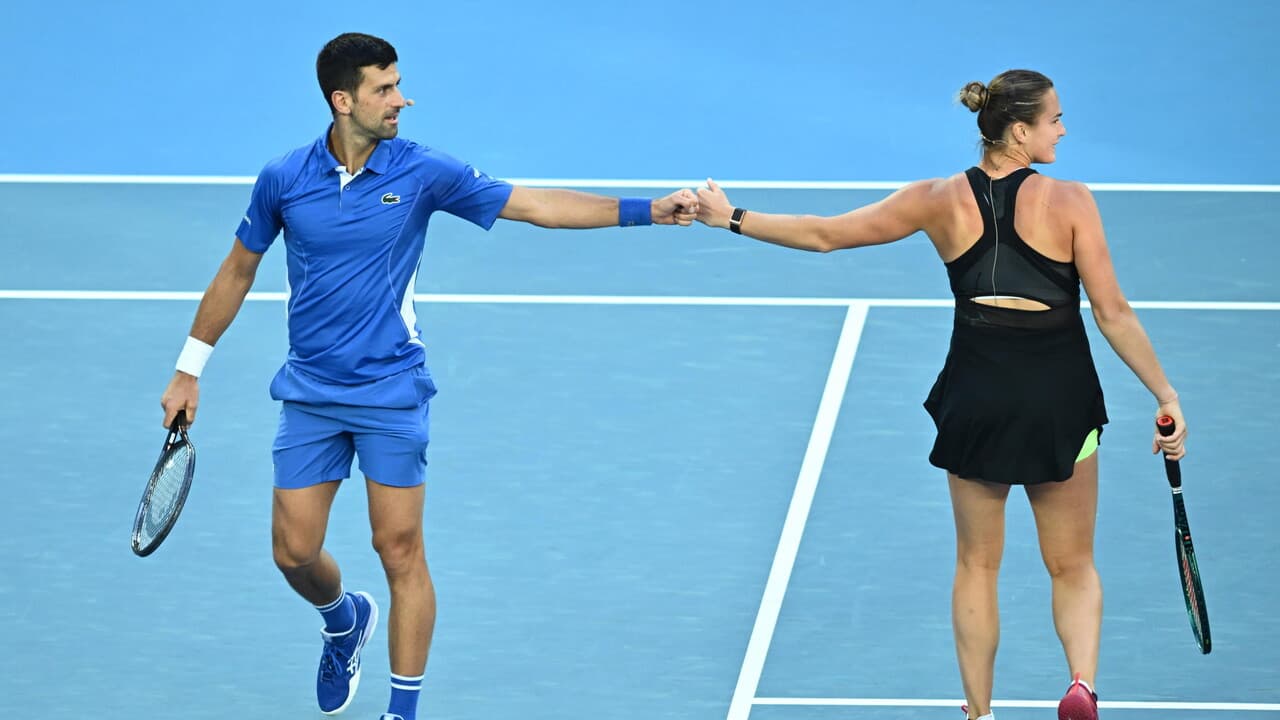 Us Open: Djokovic/Sabalenka insieme nel doppio misto, non ci sono Sinner e Alcaraz