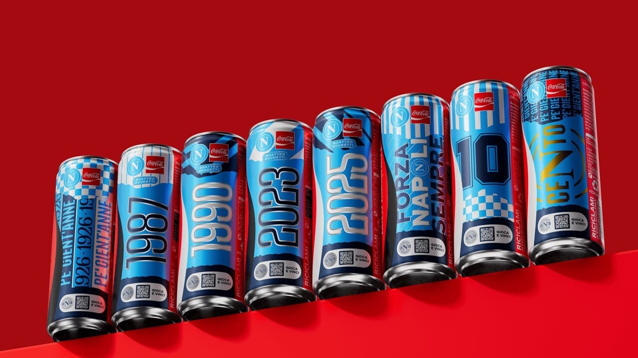'Napoli limited edition', Coca-Cola celebra 100 anni di passione azzurra