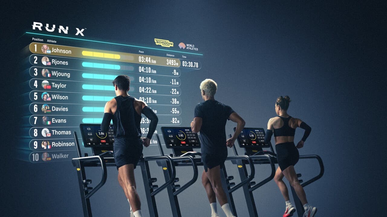 Parte 'RUN X', il primo campionato mondiale di 5km sul tapis roulant