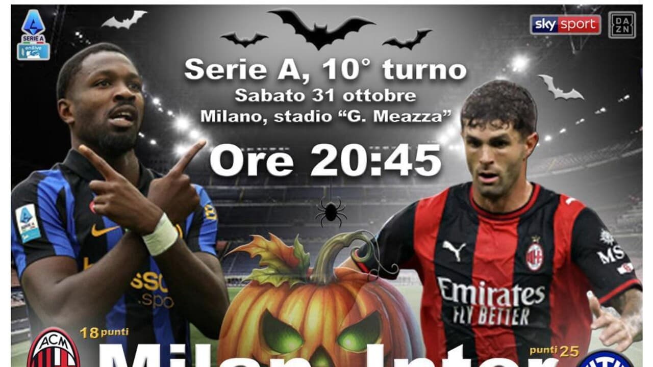 Serie A: Milan-Inter in campo sabato alle 20.45 DIRETTA