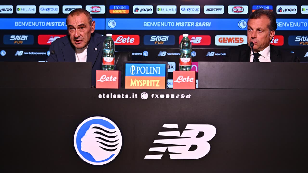 Giuntoli, 'Sarri è il primo e più grande acquisto dell'Atalanta'