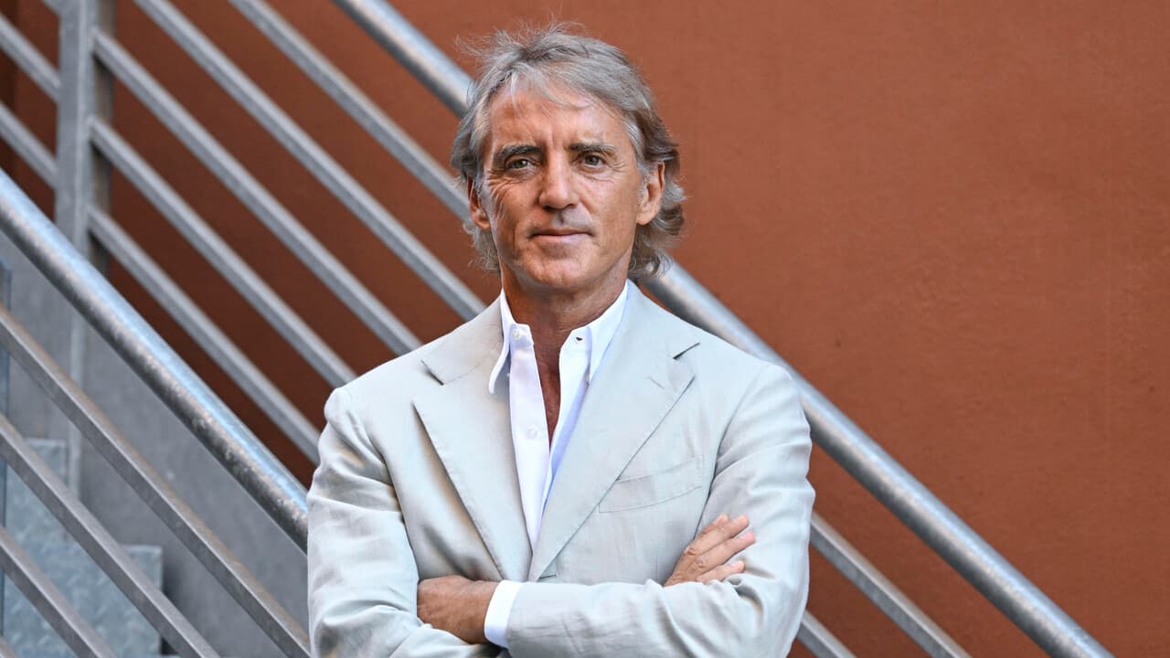 Roma-Atalanta, il ct Mancini in tribuna