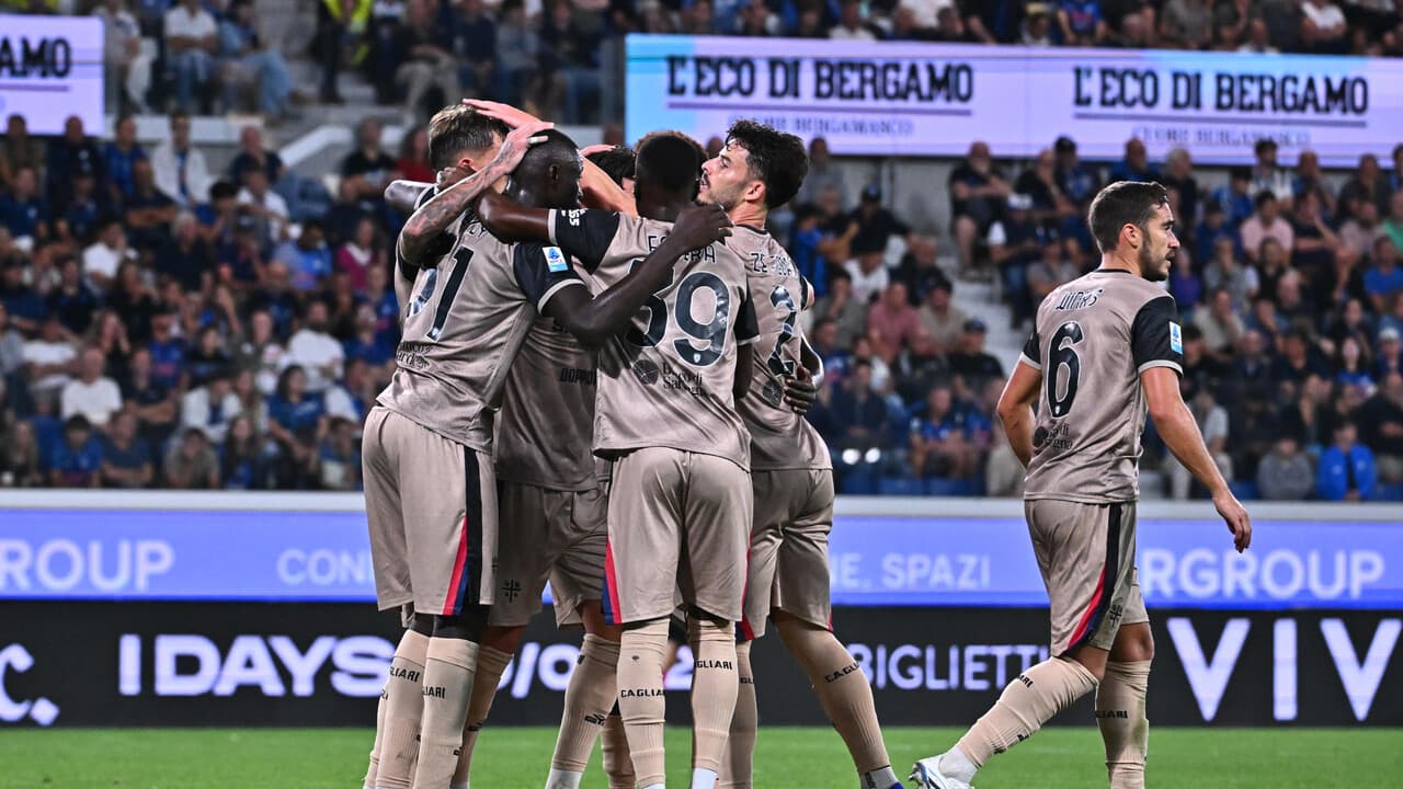 Serie A: colpo Cagliari a Bergamo contro l'Atalanta, decide l'ex Maldini su rigore 