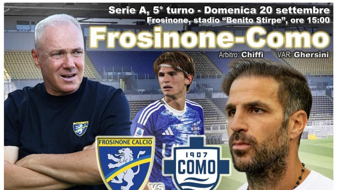 Serie A, in campo Frosinone-Como DIRETTA