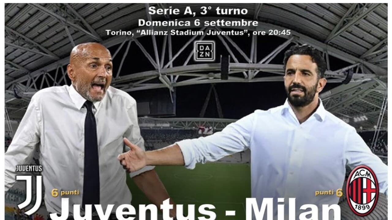 Serie A: Juventus-Milan in campo alle 20.45 DIRETTA