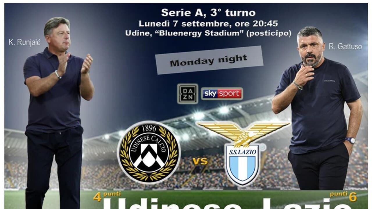 Serie A: in campo Udinese-Lazio 0-0 DIRETTA