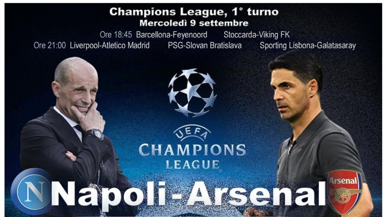 Champions League: Napoli-Arsenal in campo alle 21 DIRETTA
