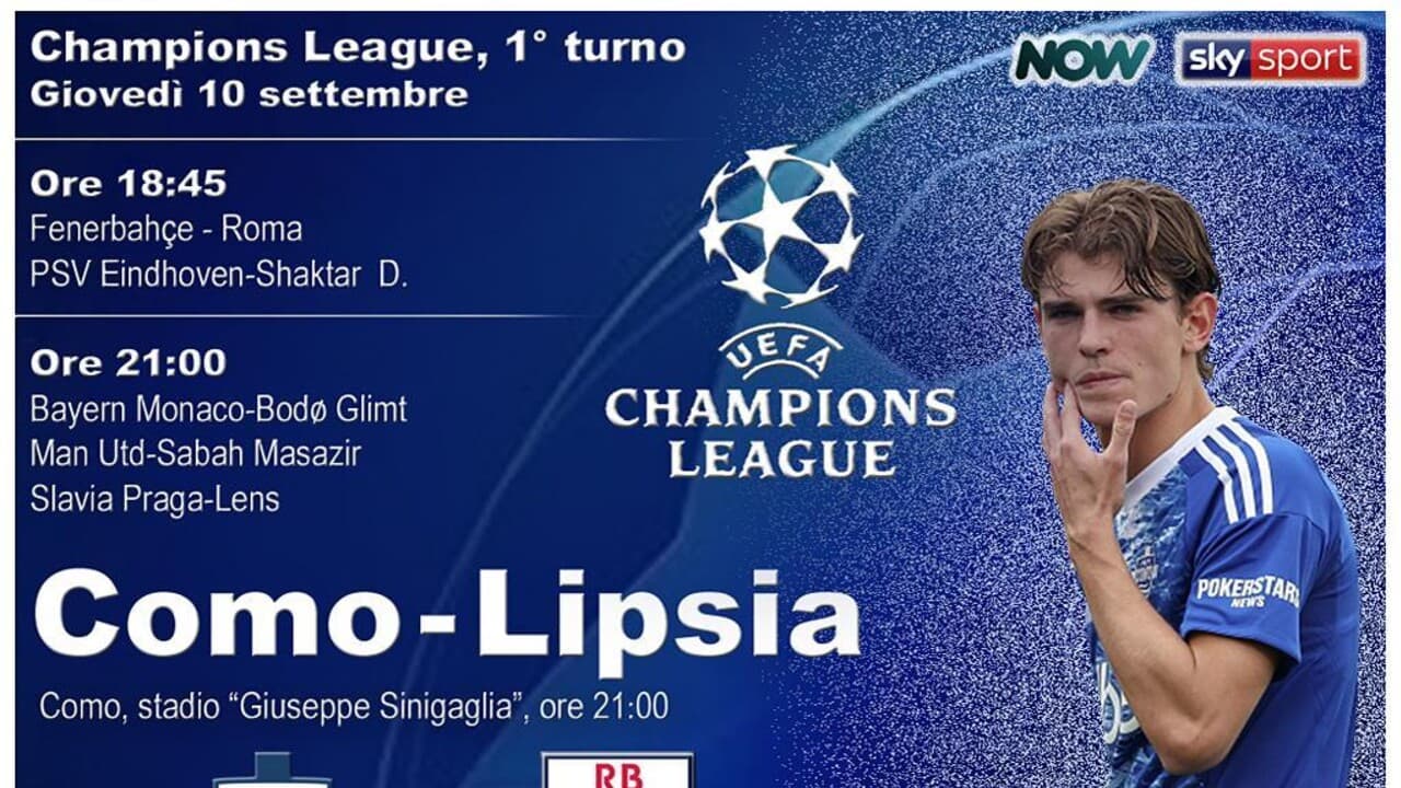Champions League: Como-Lipsia in campo alle 21 DIRETTA 