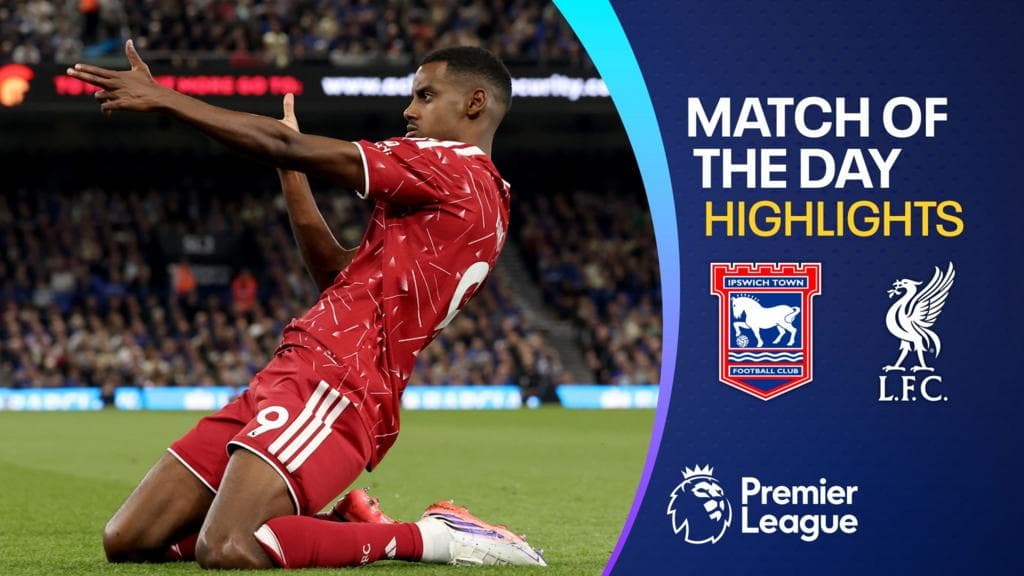 Isak's early double gives Liverpool victory over Ipswich